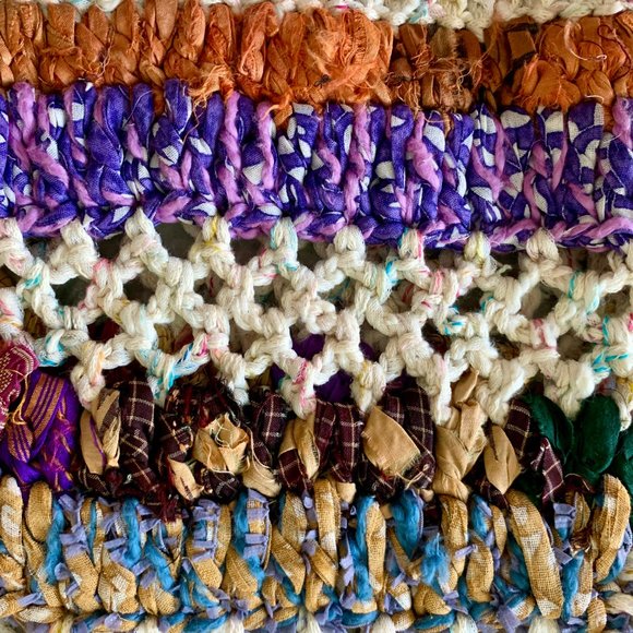 Anthropologie Mia Hand-Knit Cropped Cardigan NWT multi colored woven sweater Sm - Picture 9 of 12